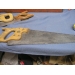 Lot of 6 Vintage Hand saws in a case