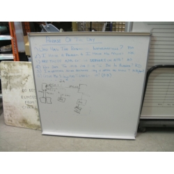 Whiteboard Magnetic 48 x 50 Silver Frame and Brush Tray Whiteboard Magnetic 48 x 50 Silver Frame and Brush Tray