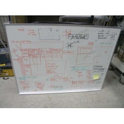 Whiteboard Magnetic 49 x 37 silver tray and Frame