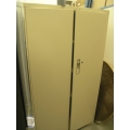 Dark Beige 2 Door Storage Cabinet 36 x 18 x 65