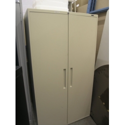 Global 2 Door Storage Cabinet Cream 36 x 18 x 65