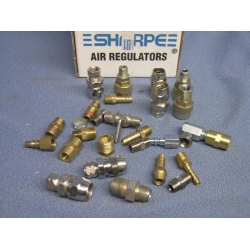 Lot of Assorted 20 Air Fittings & Air Regulators