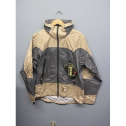 EntrantV Toray Weatherproof Jacket Grey Beige Small w Hood