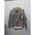 EntrantV Toray Weatherproof Jacket Checkered Grey Small w Hood