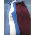 Lot of 4 Scrubs Landau Pants Blue White Burgundy - M