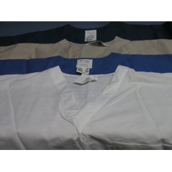 Lot of 4 Scrubs Zone Shirts Teal Tan White Blue - L