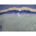 Lot of 4 Landau Scrub Shirts  Green Teal Purple Beige XL