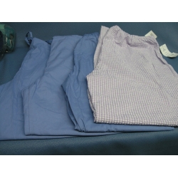 Lot of 4 Barco Scrubs Ciel Blue  purple check - XL