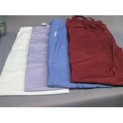 Lot of 4 Landeau Scrub Pants Burgundy Lt Blue M Blue D Blue - M