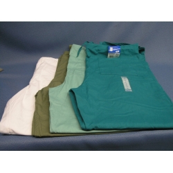 Lot of 4 Landeau Scrub Pants Teal White Khaki Lt Green - L