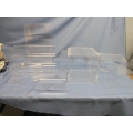 Lot of about 30 Assorted Plastic PVC Display Stands