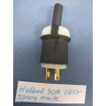Hubbell 30A 125 V Turn Pull Plug Male 3 Prong 