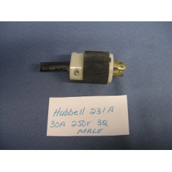 Hubbell Turn & Pull 231A 30A 250V Male Plug 4 Prong