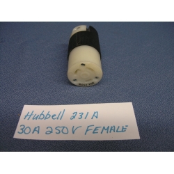 Hubbell 231A 30A 250 V Female Plug Turn & Pull