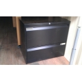 36" 2 Drawer Lateral Filing Cabinet Black Teknion