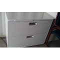 Hon 2 Drawer Lateral Grey Filing Cabinet 36x18x29 Locking