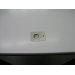 White Corian Table with Laptop Locks Desk Worktable w Black Legs