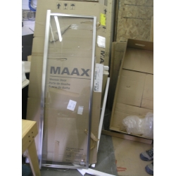 Maxx Shower Door Kit For Tub Brushed Nickle 2 Panel Clear Glass