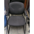 Black Cloth Side Chair Patterned