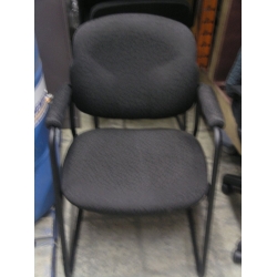Black Cloth Side Chair Patterned