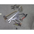 Lot of Assorted Tools, Axes, Test Light, Hack Saw etc