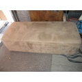 Tan Ultra Suede Ottoman 54 x 22 x 16