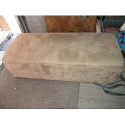 Tan Ultra Suede Ottoman 54 x 22 x 16