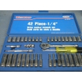 Westward 42 Piece 1/4" Drive Socket Wrench Set