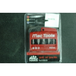10-Piece Set Mac Tools Drive Bits 1/4" PBD10S