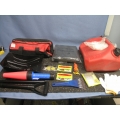 Snowmobile Winter Emergency Kit - Blanket Shovel Gas Can Light