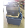 Lot of 8 Assorted Rubbermaid Containers