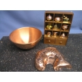 Lot of Copper Craft Fish Bowl Trinkets Nic Naks