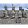 Lot of 3 Motorola Handie-Talk FM Radio LTKB w Chargers