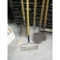 Lot of 5 Garden Tools Shovels and Rake