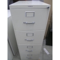 Beige 4 Drawer Vertical Filing File Cabinet 18x28x51