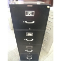 Office Specialty Black Vertical 4-Drawer Filing File Cabinet
