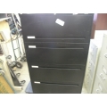 Boulevard 4 Dra Flip Front  Black Lateral  File Cabinet 36x18x55