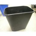 Black Plastic Garbage Can Waste Basket