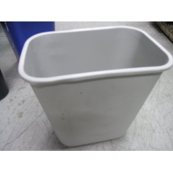 Grey Plastic Garbage Can Waste Basket