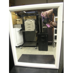 White Single Door Mirror Medicine Storage Cabinet 15x5x19