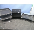 Lot of 3 Black Paper Tray Organizers - Plastic & Metal