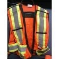Lot of 4 Mesh Reflective Safety Traffic Vests