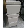 4 Drawer Locking Rolling Filing Cabinet Vertical 15x18x46 NEW