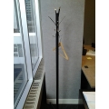 Black Metal Coat Rack Tree 8-Hooks