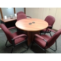 Round Wooden 36" Meeting Table