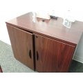 2 Door Locking Credenza Cabinet Storage Table