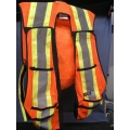 Excalibur E-TV1001 Orange Mesh Reflective Safety Vest w Pockets