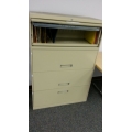 4 Drawer Beige Flip Front Lockable File Cabinet