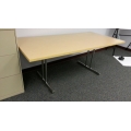 Blonde Wood 72x48" Meeting Table w Chrome Legs