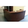 L-Shape Reception Unit Desk Cherry